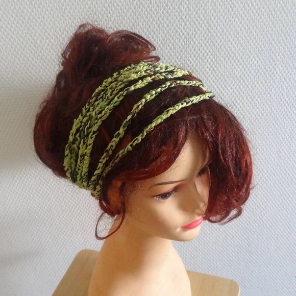 Layered Braided Hippie Boho Style Headband Rustic Handmade - Picture 2 of 4